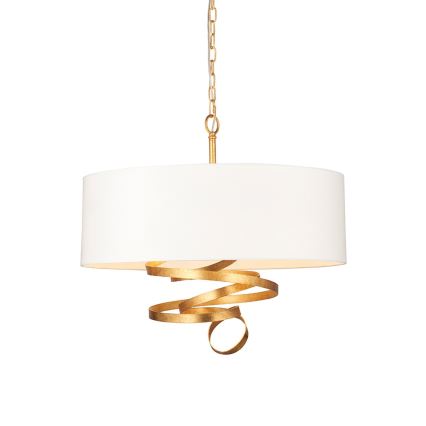 Endon 95268 - Żyrandol na łańcuchu 3xE14/6W/230V śr. 60 cm biały/mosiądz