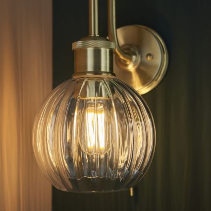 Endon 95507 - Kinkiet łazienkowy KENDALL 1xE27/10W/230V IP44 mosiądz