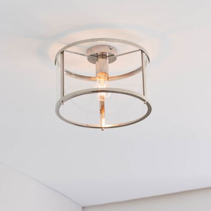 Endon 96150 - Lampa sufitowa HOPTON 1xE27/10W/230V błyszczący chrom