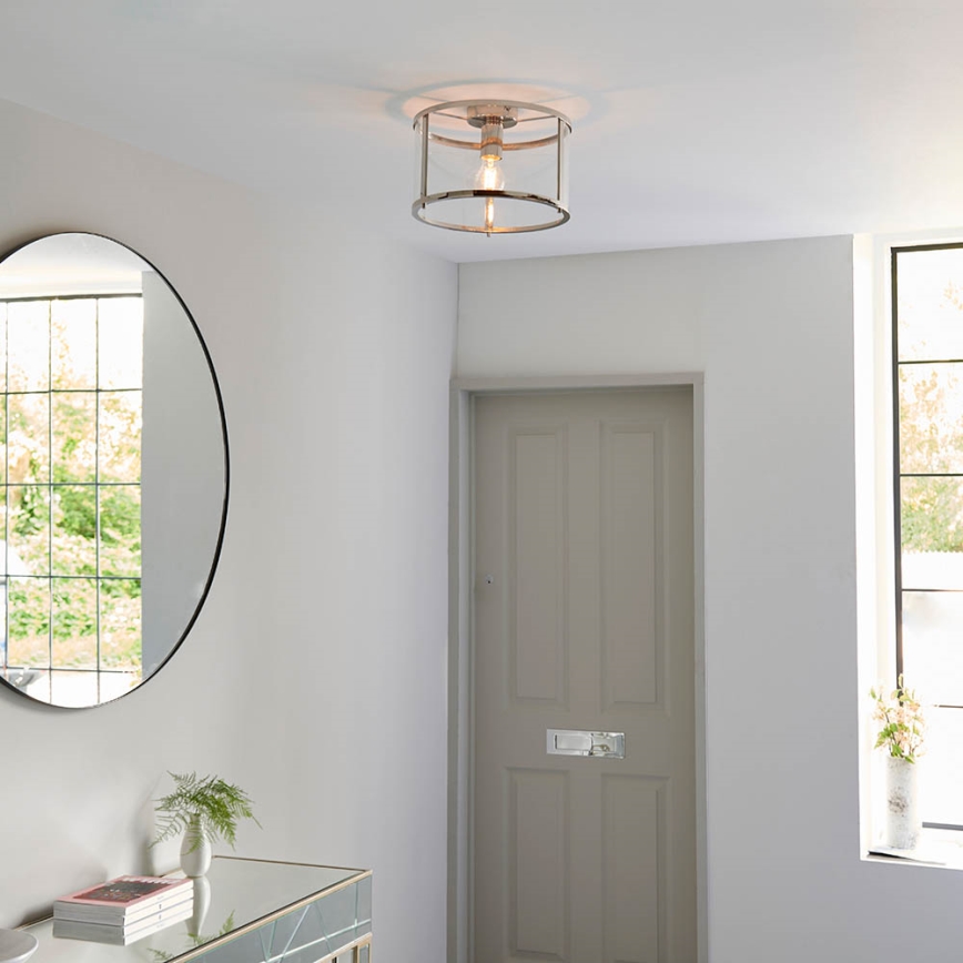 Endon 96150 - Lampa sufitowa HOPTON 1xE27/10W/230V błyszczący chrom