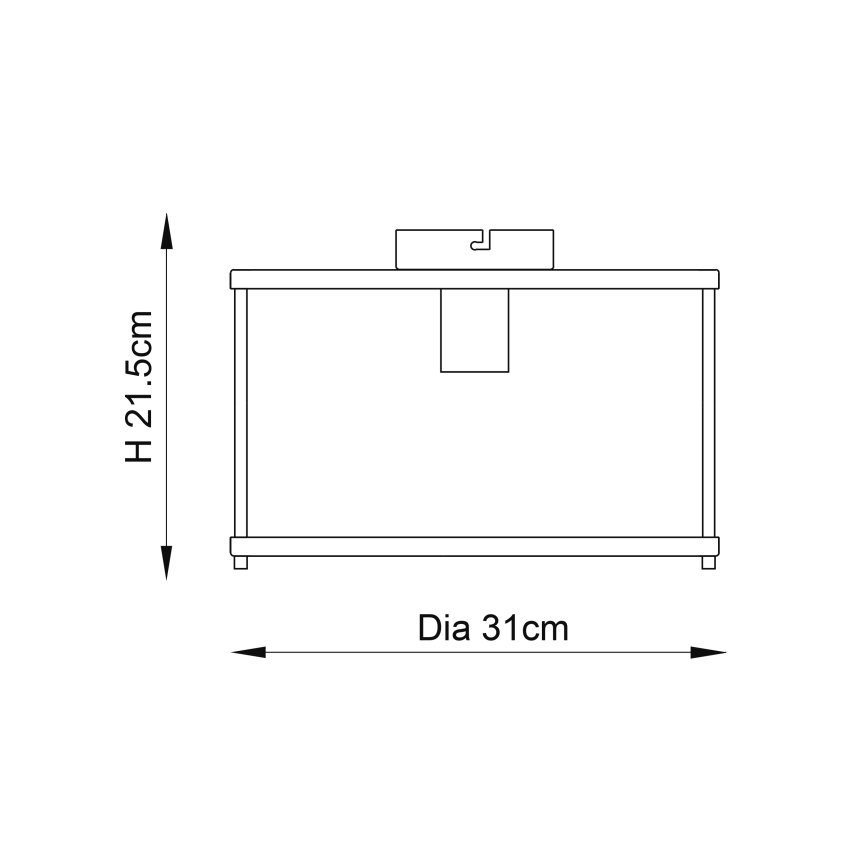 Endon 96150 - Lampa sufitowa HOPTON 1xE27/10W/230V błyszczący chrom