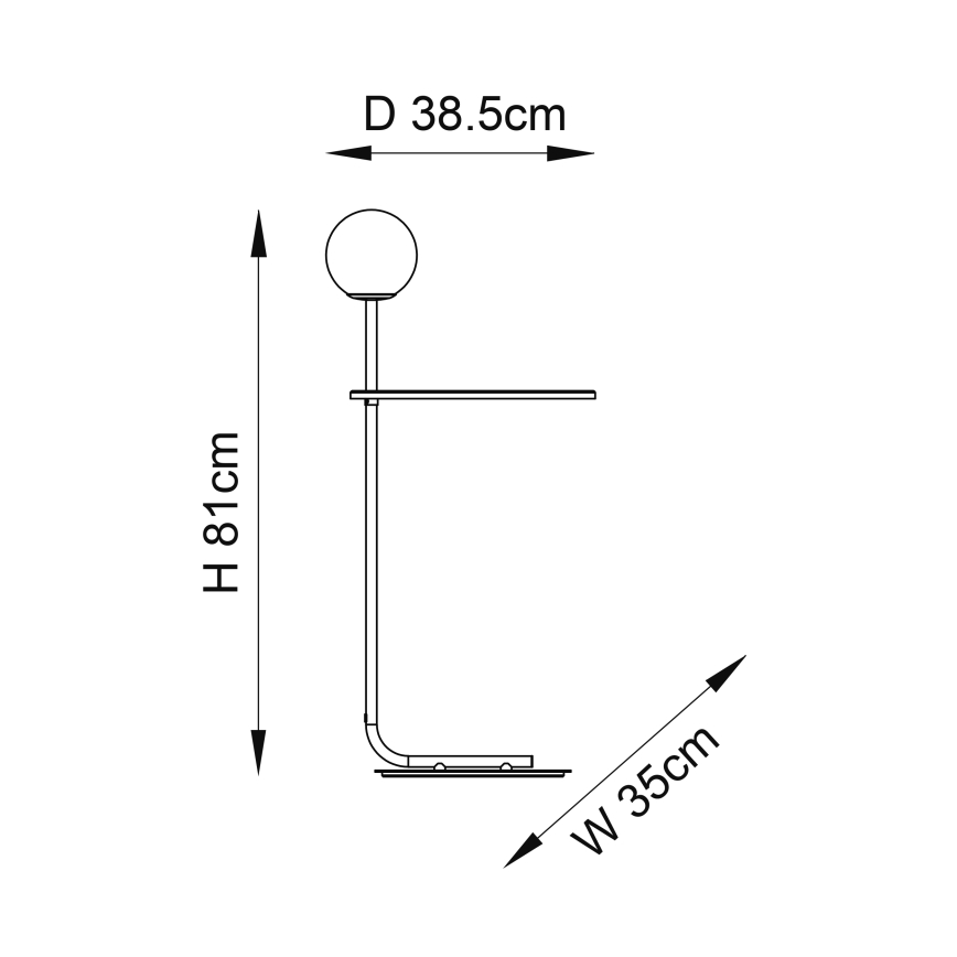 Endon 96713 - Lampa stojąca HALO 1xG9/3W/230V czarna