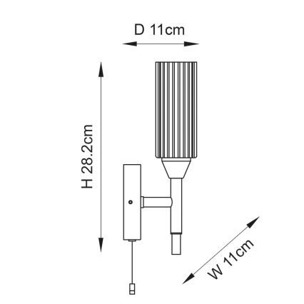 Endon 97171 - Kinkiet łazienkowy NATORI 1xG9/3W/230V IP44 chrom błyszczący