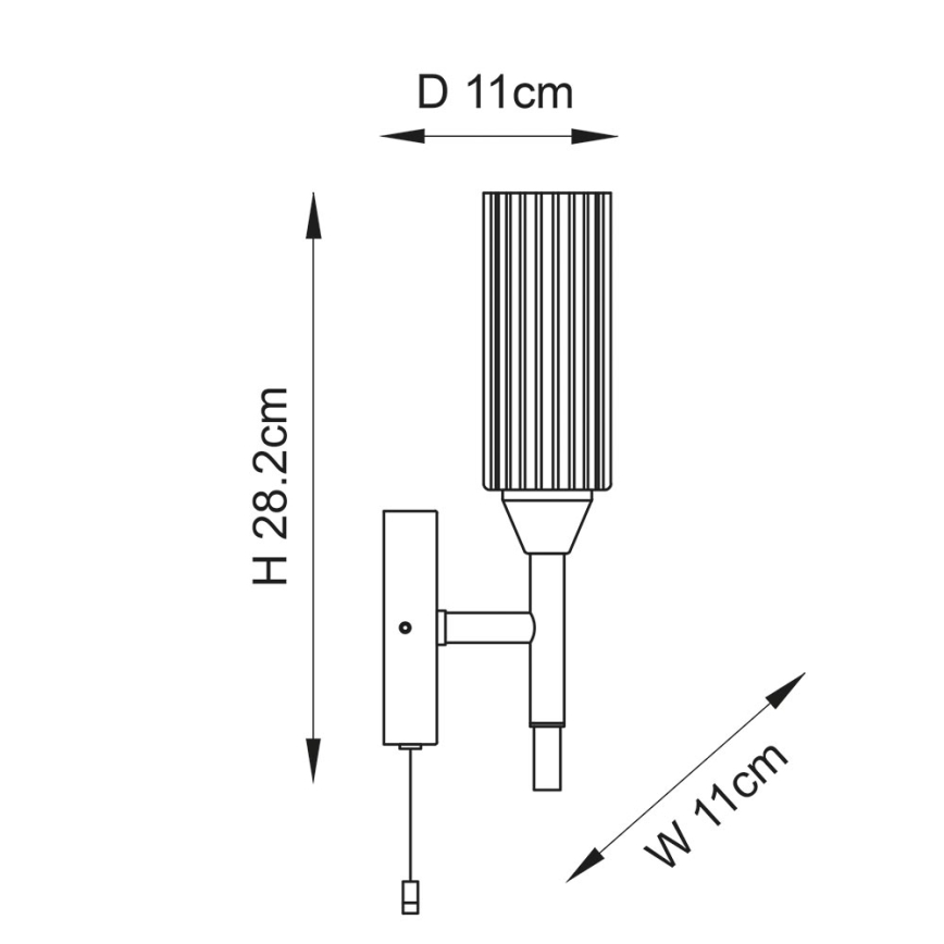 Endon 97171 - Kinkiet łazienkowy NATORI 1xG9/3W/230V IP44 chrom błyszczący
