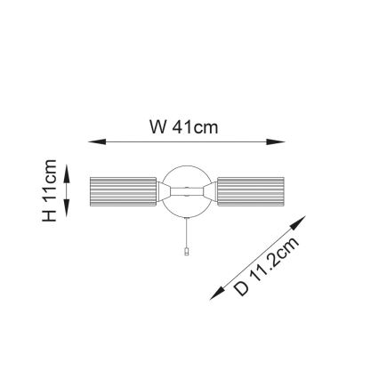 Endon 97172 - Kinkiet łazienkowy NATORI 2xG9/3W/230V IP44 błyszczący chrom