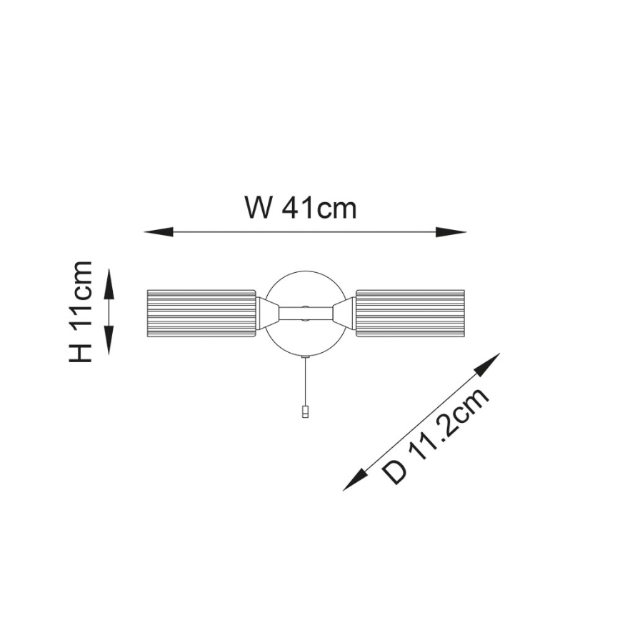 Endon 97172 - Kinkiet łazienkowy NATORI 2xG9/3W/230V IP44 błyszczący chrom