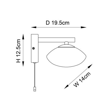 Endon 97181 - Kinkiet łazienkowy MOBIAS 1xG9/3W/230V IP44 chrom błyszczący