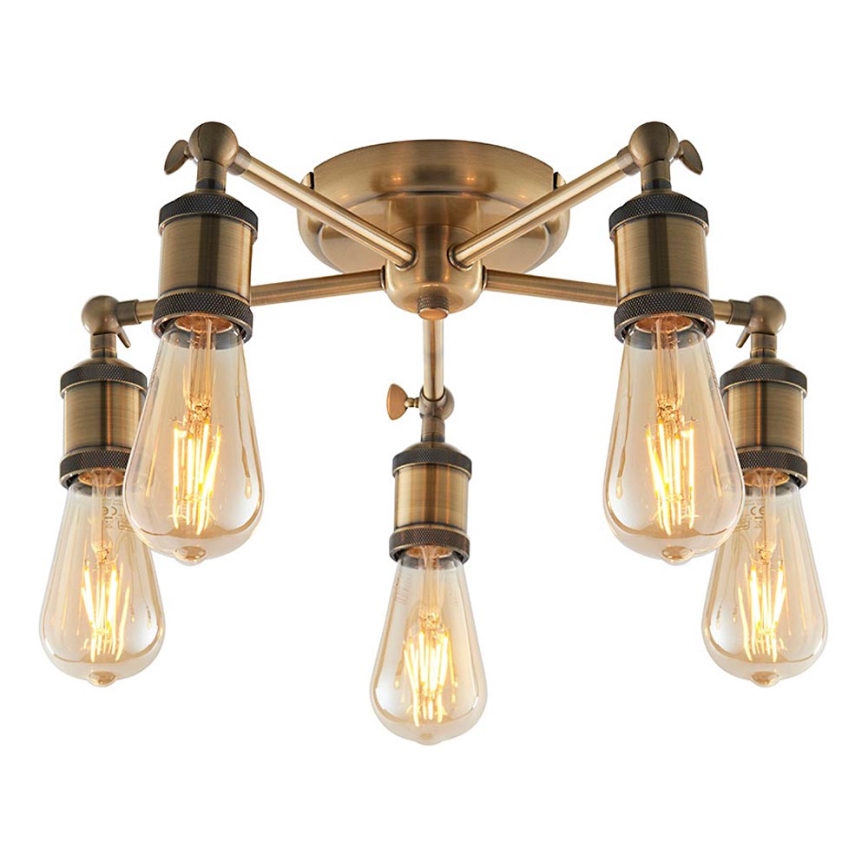 Endon 97244 - Oprawa punktowa HAL 5xE27/40W/230V mosiądz