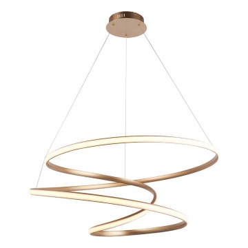 Endon 97639 - ściemnialna lampa wisząca LED na lince TWIRL LED/88W/230V 3000K złota