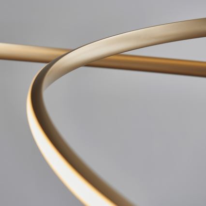 Endon 97639 - ściemnialna lampa wisząca LED na lince TWIRL LED/88W/230V 3000K złota