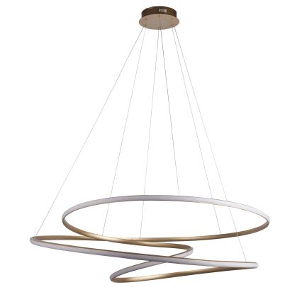 Endon 97645 - Ściemnialny żyrandol LED na przewodzie TWIRL LED/131W/230V 3000K złoty
