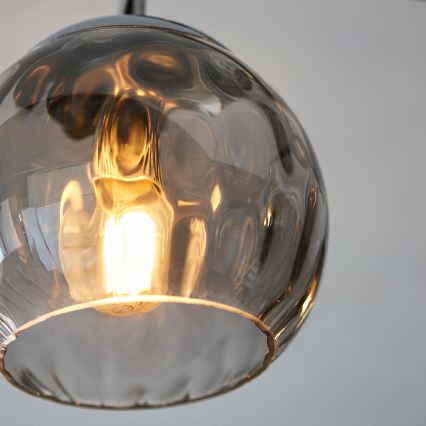 Endon 97971 - Przysufitowy żyrandol DIMPLE 3xE14/25W/230V błyszczący chrom/dymnoszary