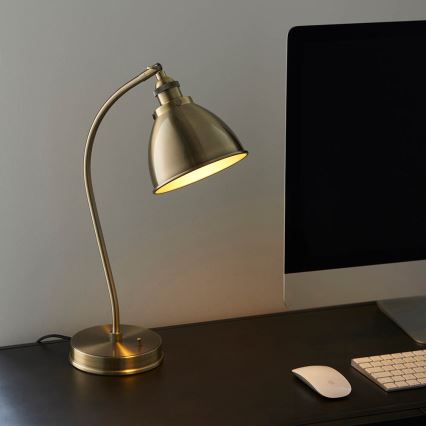Endon 98747 - Lampa stołowa FRANKLIN 1xE14/7W/230V mosiądz