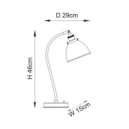 Endon 98747 - Lampa stołowa FRANKLIN 1xE14/7W/230V mosiądz
