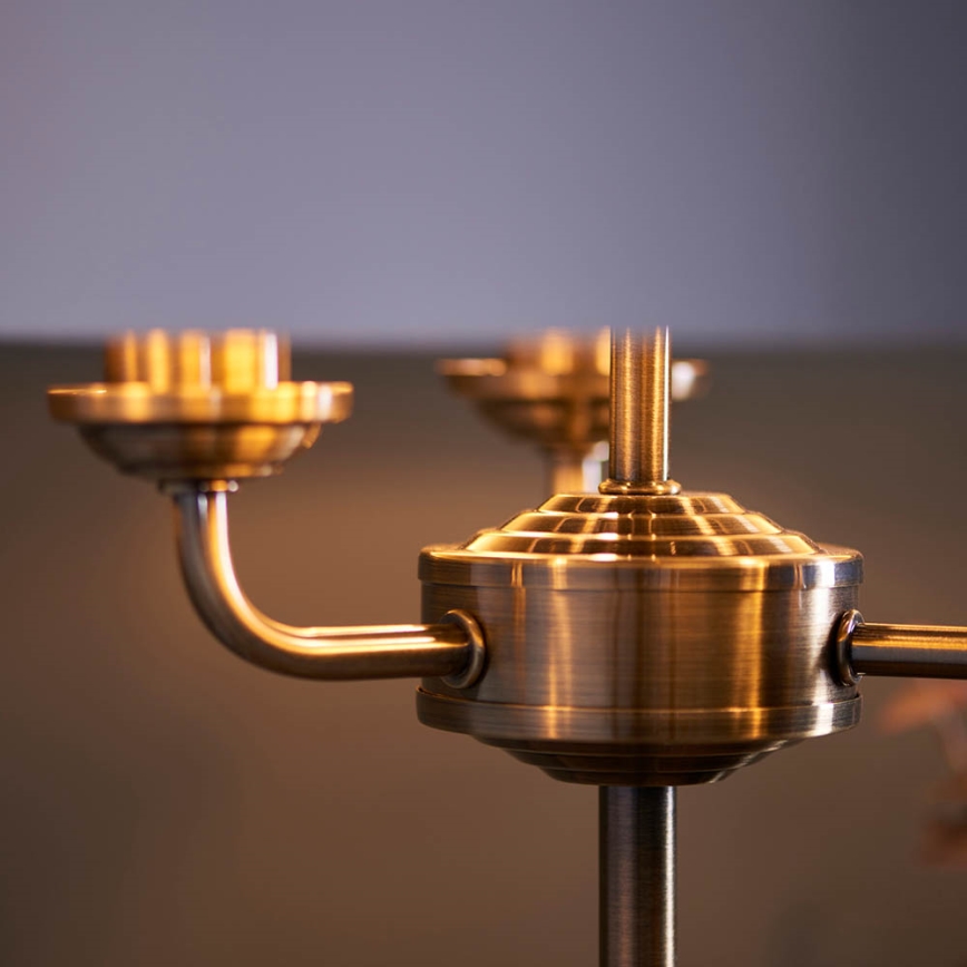 Endon 98932 - Lampa stołowa HIGHCLERE 3xE14/18W/230V biała/mosiądz Ø 32 cm