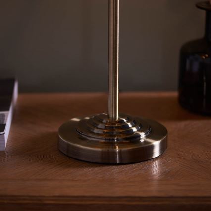 Endon 98932 - Lampa stołowa HIGHCLERE 3xE14/18W/230V biała/mosiądz Ø 32 cm