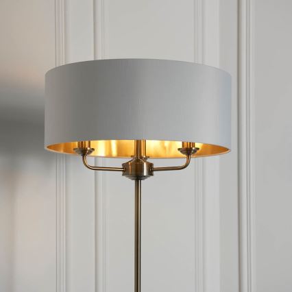 Endon 98935 - Lampa podłogowa HIGHCLERE 3xE14/40W/230V biały/mosiądz śr. 47 cm