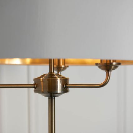 Endon 98935 - Lampa podłogowa HIGHCLERE 3xE14/40W/230V biały/mosiądz śr. 47 cm