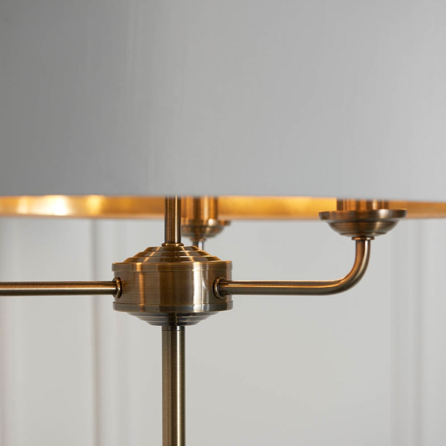 Endon 98935 - Lampa podłogowa HIGHCLERE 3xE14/40W/230V biały/mosiądz śr. 47 cm