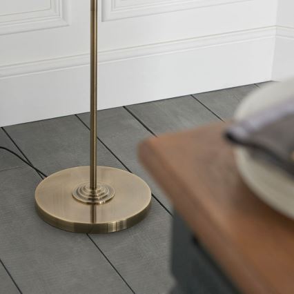Endon 98935 - Lampa podłogowa HIGHCLERE 3xE14/40W/230V biały/mosiądz śr. 47 cm