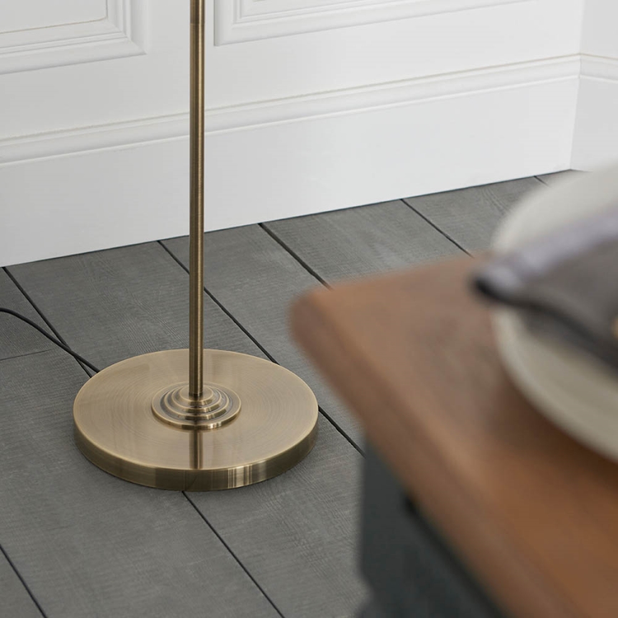 Endon 98935 - Lampa podłogowa HIGHCLERE 3xE14/40W/230V biały/mosiądz śr. 47 cm