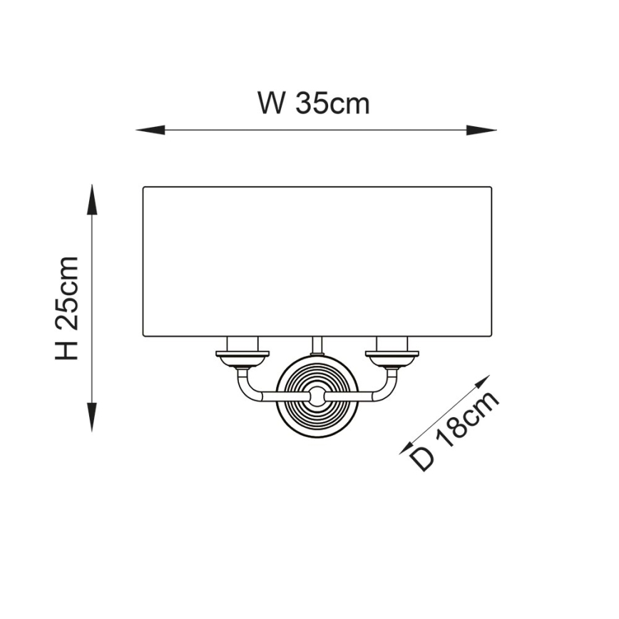 Endon 98937 - Kinkiet HIGHCLERE 2xE14/40W/230V biały/mosiądz