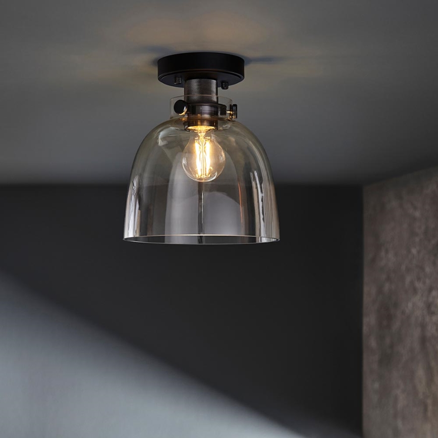 Endon 99106 - Lampa sufitowa URBAN 1xE27/10W/230V czarna/przezroczysta