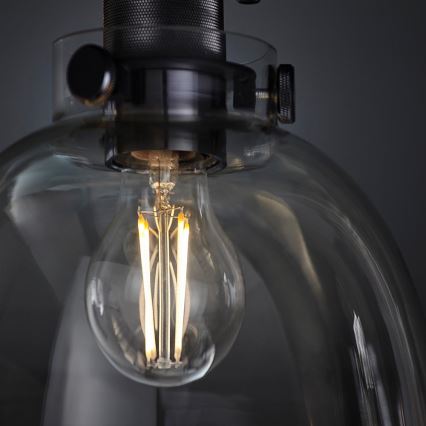 Endon 99106 - Lampa sufitowa URBAN 1xE27/10W/230V czarna/przezroczysta