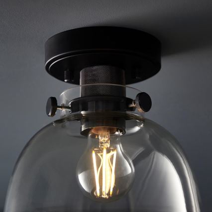 Endon 99106 - Lampa sufitowa URBAN 1xE27/10W/230V czarna/przezroczysta