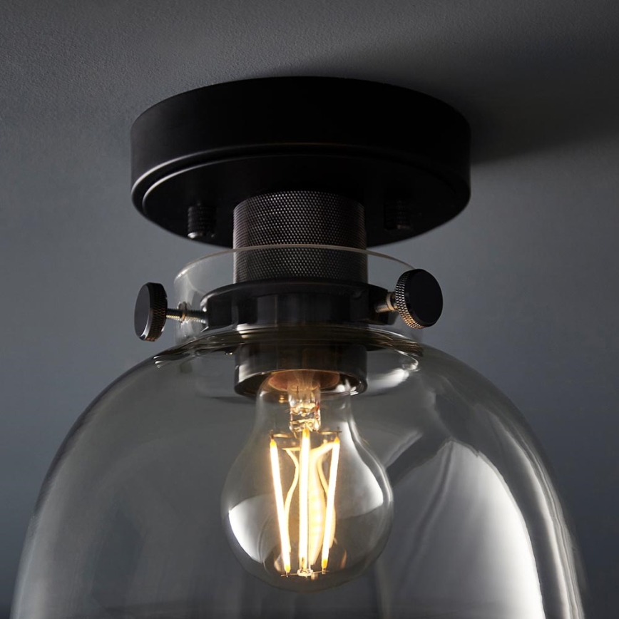 Endon 99106 - Lampa sufitowa URBAN 1xE27/10W/230V czarna/przezroczysta