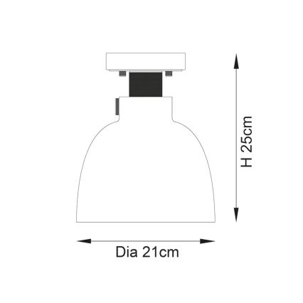 Endon 99106 - Lampa sufitowa URBAN 1xE27/10W/230V czarna/przezroczysta