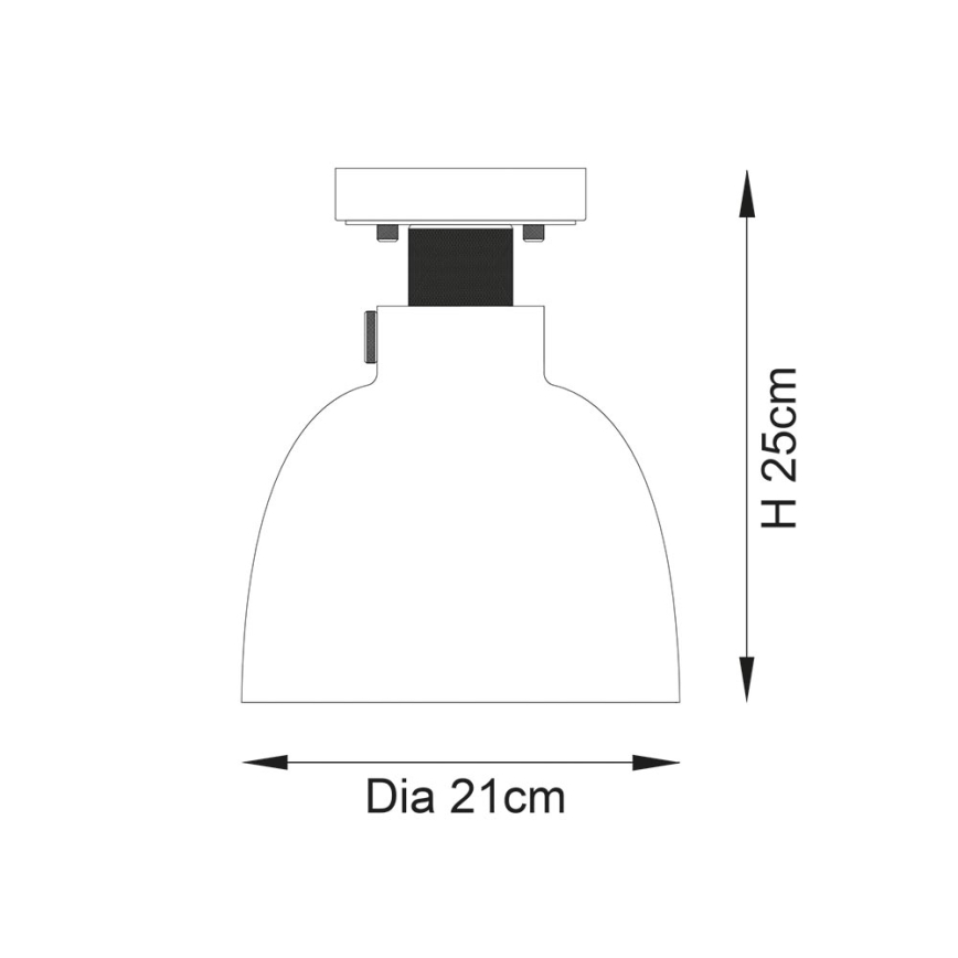 Endon 99106 - Lampa sufitowa URBAN 1xE27/10W/230V czarna/przezroczysta