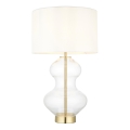 Endon 99110 - Regulowana lampa stołowa KELDA 1xE27/10W/230V biała/złota