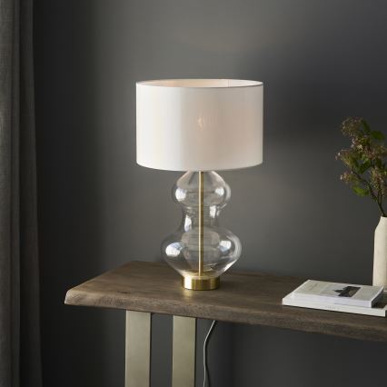 Endon 99110 - Regulowana lampa stołowa KELDA 1xE27/10W/230V biała/złota