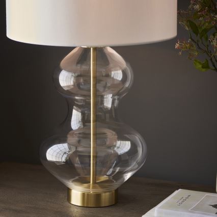 Endon 99110 - Regulowana lampa stołowa KELDA 1xE27/10W/230V biała/złota