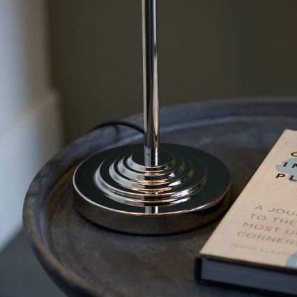 Endon 99149 - Lampa stołowa HIGHCLERE 3xE14/18W/230V szary/chrom błyszczący śr. 32 cm