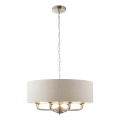 Endon 99152 - Żyrandol na łańcuchu HIGHCLERE 8xE14/40W/230V szary/matowy chrom śr. 70 cm