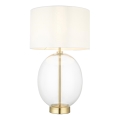 Endon 99292 - Lampa biurkowa KELDA z regulacją jasności 1xE27/10W/230V kremowa/złota