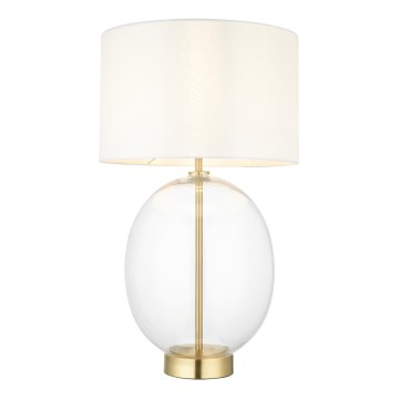 Endon 99292 - Lampa biurkowa KELDA z regulacją jasności 1xE27/10W/230V kremowa/złota
