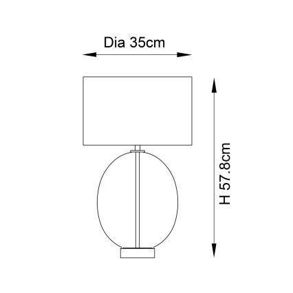 Endon 99292 - Lampa biurkowa KELDA z regulacją jasności 1xE27/10W/230V kremowa/złota
