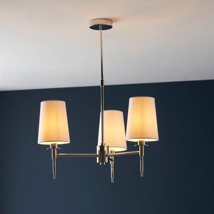 Endon 99455 - Żyrandol na pręcie 3xE14/6W/230V błyszczący chrom/biały
