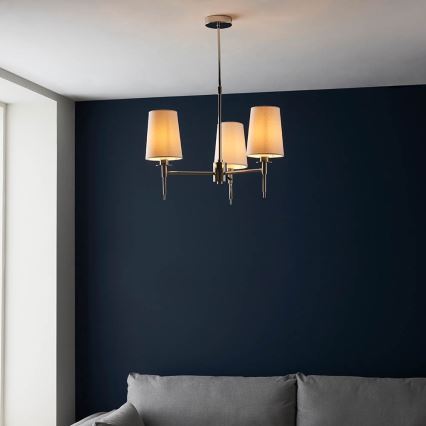 Endon 99455 - Żyrandol na pręcie 3xE14/6W/230V błyszczący chrom/biały