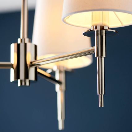 Endon 99455 - Żyrandol na pręcie 3xE14/6W/230V błyszczący chrom/biały