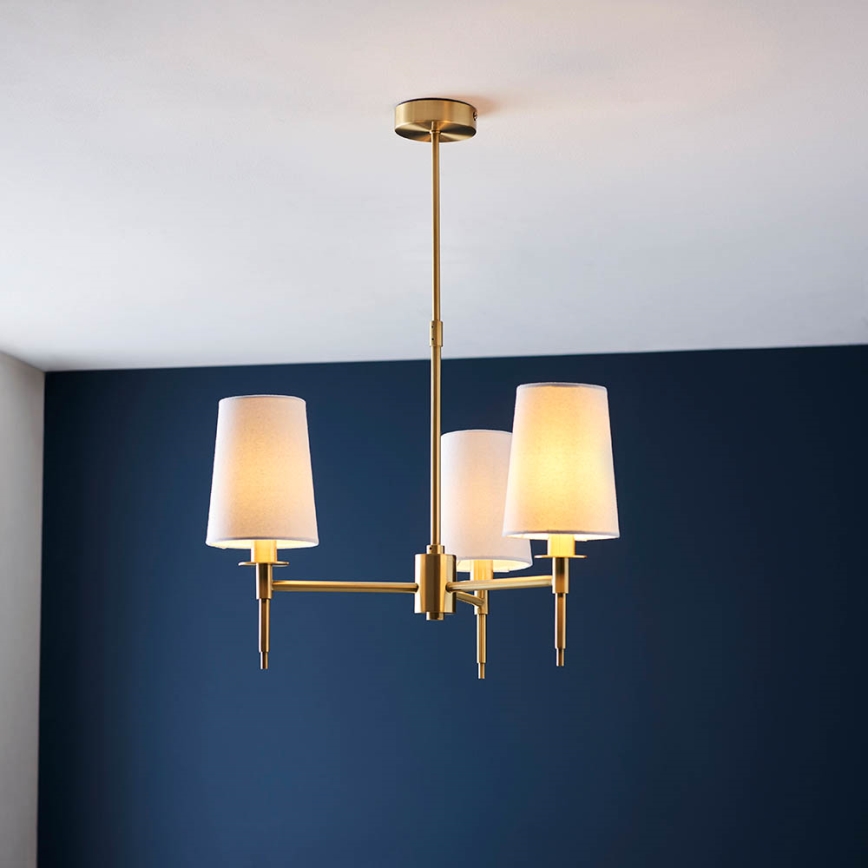 Endon 99456 - Lampa wisząca na pręcie 3xE14/6W/230V złota/biała