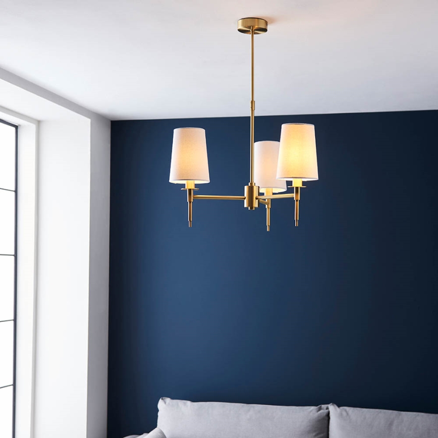 Endon 99456 - Lampa wisząca na pręcie 3xE14/6W/230V złota/biała