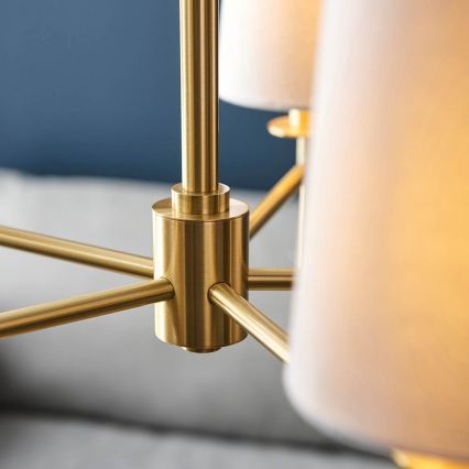 Endon 99458 - Żyrandol na łańcuchu 5xE14/6W/230V złoty/biały