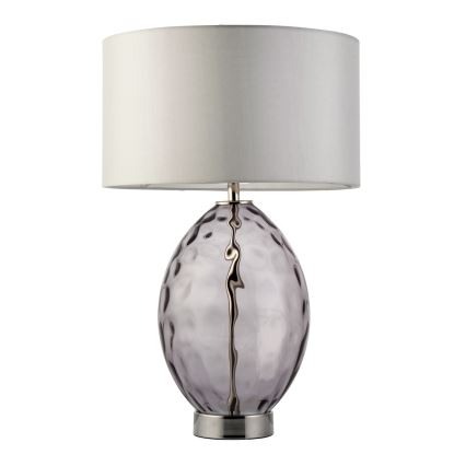 Endon 99581 - Ściemnialna lampa stołowa ERIN 1xE27/10W/230V kremowa/matowy chrom/przydymiona czerń