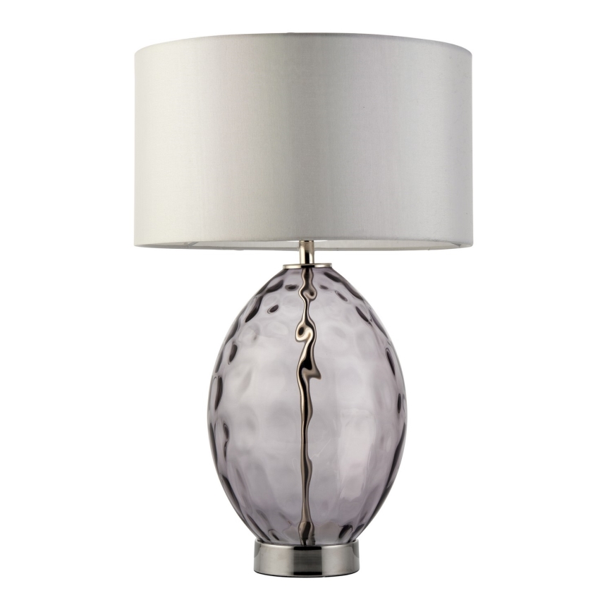 Endon 99581 - Ściemnialna lampa stołowa ERIN 1xE27/10W/230V kremowa/matowy chrom/przydymiona czerń
