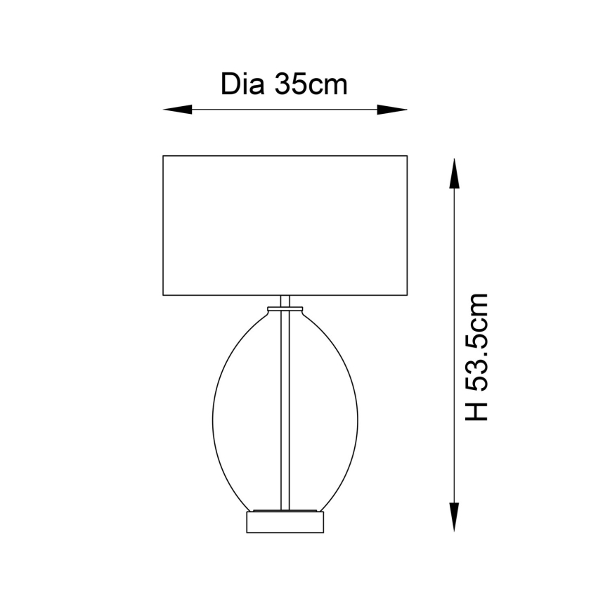 Endon 99581 - Ściemnialna lampa stołowa ERIN 1xE27/10W/230V kremowa/matowy chrom/przydymiona czerń