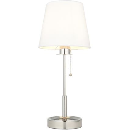 Endon 99596 - Lampa stołowa 1xE27/10W/230V biała/błyszczący chrom